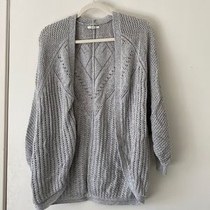 Grey knit cardigan